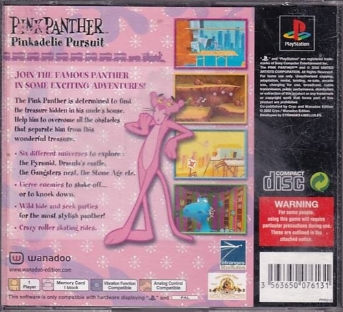 Pink Panther Pinkadelic Pursuit - Manual Mangler - PS1 (B Grade) (Genbrug)